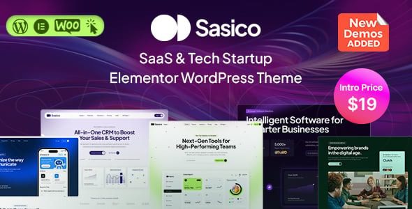 Sasico v1.1.4.1 SaaS 和科技初创公司 WordPress 主题下载