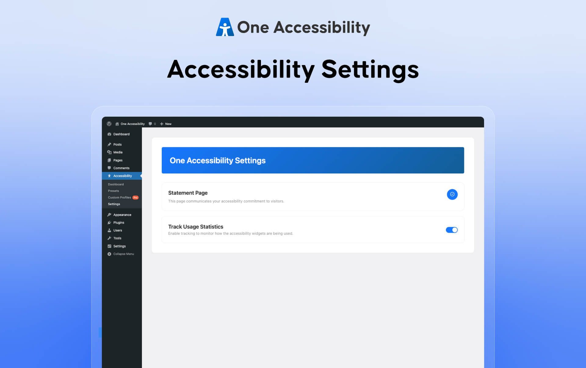 One Accessibility Pro v1.6.9 无障碍阅读wordpress插件下载