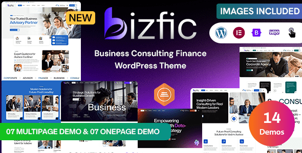 Bizfic v1.9 – 商业咨询与财务顾问现代 WordPress 主题下载