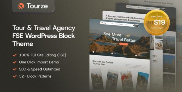 Tourze v1.0.1 旅游公司 WordPress 主题下载