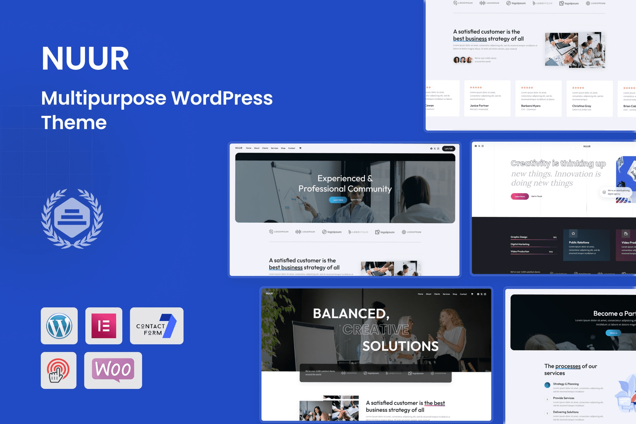 Nuur v1.0 多用途创意 WordPress 主题下载