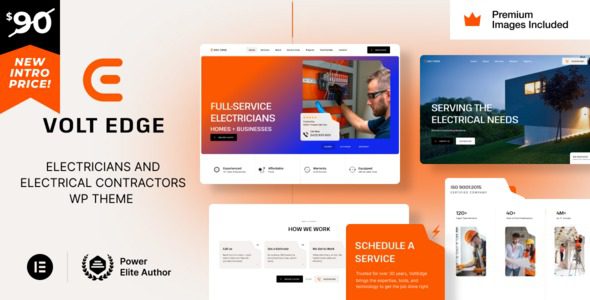 VoltEdge v6 Electrician Electrical Contractor 1.0 电工 电气承包商wordpress主题下载