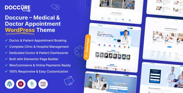 Doccure v1.5.3 —— 医生预约与诊所管理 WordPress 主题下载