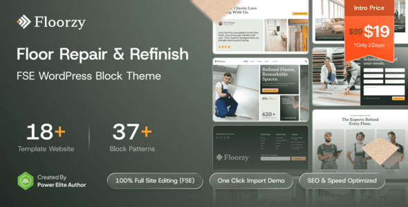 Floorzy v1.0.0 —— 地板修补与翻新 FSE WordPress 区块主题下载