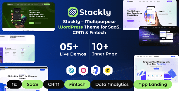 Stackly v1.0.0 适用于 SaaS 的多用途 WordPress 主题下载
