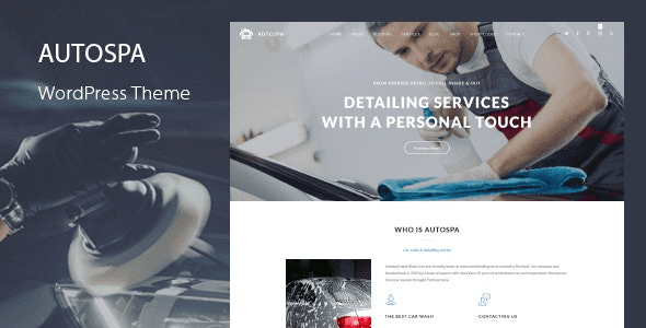 Auto Spa v3.9 洗车 WordPress 主题下载