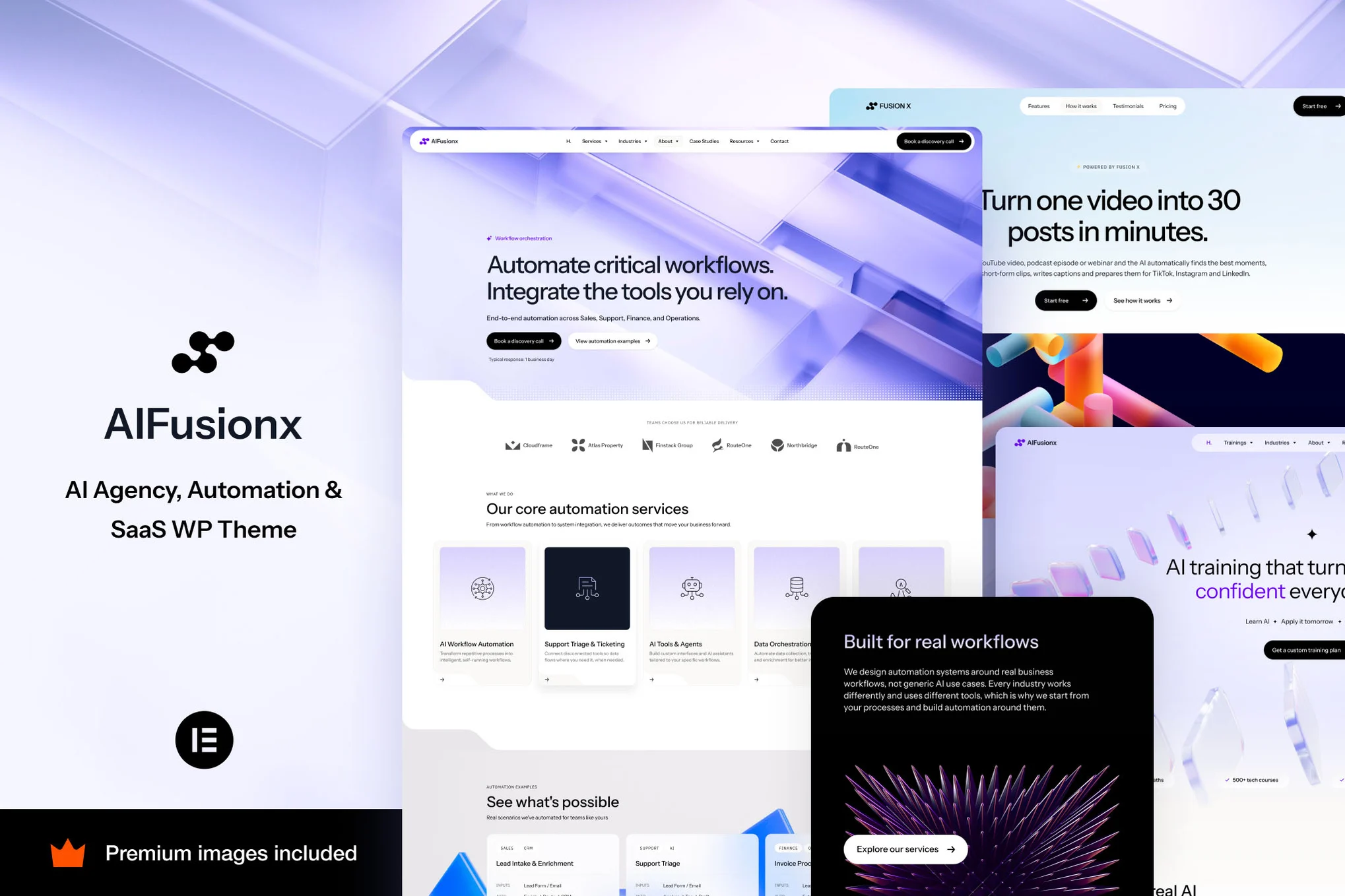 AI FusionX v12 科技与 SaaS 代理机构主题下载