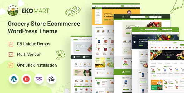 Ekomart v1.0.4 杂货店 WooCommerce WordPress 主题下载