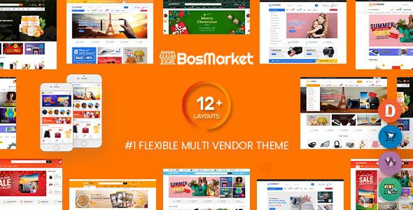 BosMarket v.2.0.12 (12 Indexes + 2 Mobile Layouts) – 灵活的多供应商 Woo WPr 主题下载