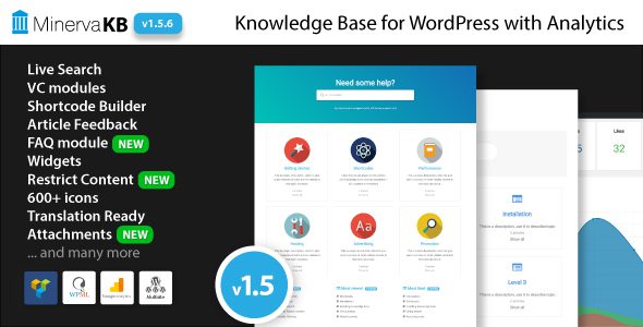 MinervaKB v2.0.9 带有分析的WordPress 知识库插件下载