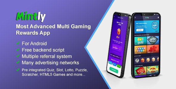 Mintly v1.77 – 源码免费下载 – 高级多游戏奖励应用程序