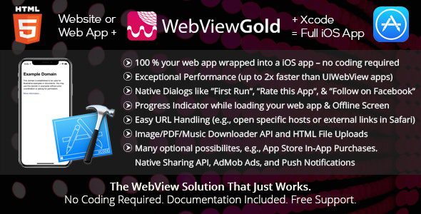 WebViewGold for iOS v.15.8 将网站转变成ios移动应用app源码下载