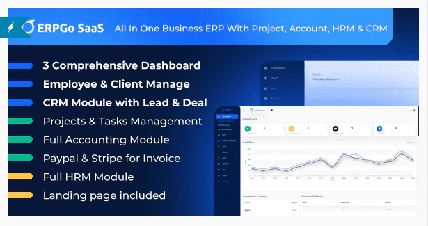 ERPGo SaaS Nulled v9.9 – 包含项目、帐户、人力资源管理和 CRM 的多合一企业 ERP源码下载