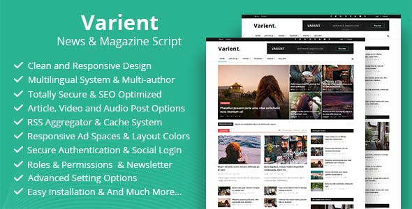 Varient v3.0 新闻杂志PHP源码下载