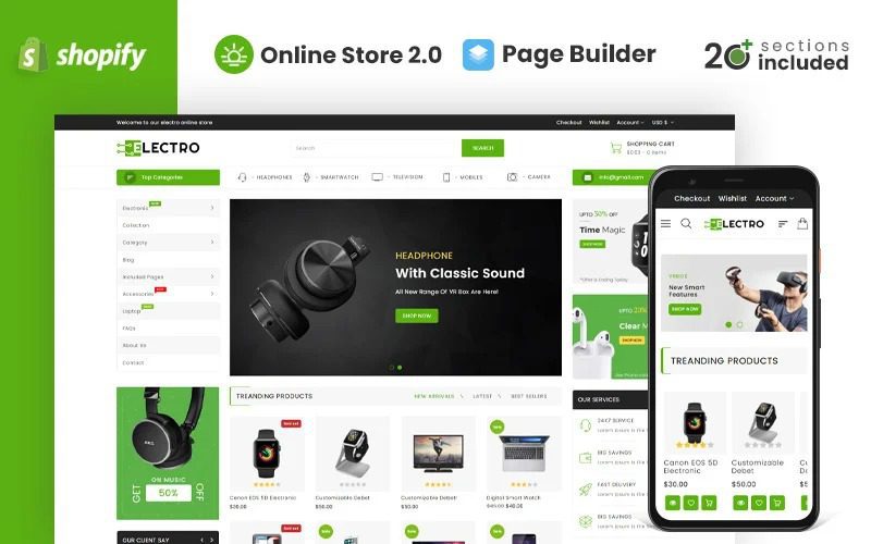 Electro Electronics v.2.4.0 Shopify 主题下载