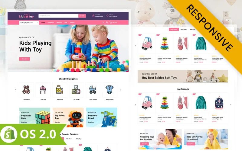 KidsToy v2.0 – 玩具店 Shopify 响应式主题下载