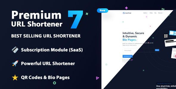 Premium Url Shortener v8.0.2 + Saas Theme v5.0 URL缩短短链接生成源码下载