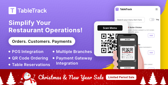 TableTrack v1.3.18 – 完整的 SaaS 餐厅管理解决方案源码下载 – 已破解