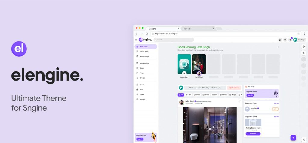 Xngine v1.7 终极的sngine主题源码下载
