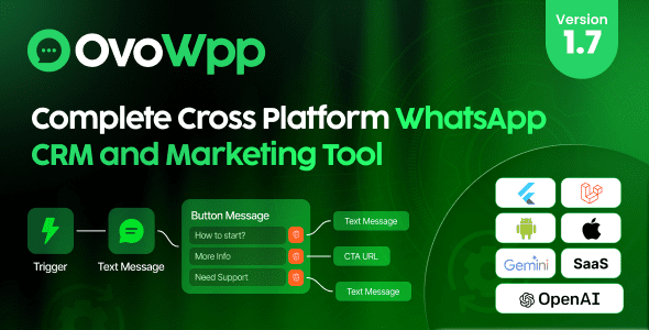 OvoWpp v2.5 – 完整的跨平台 WhatsApp CRM 和营销工具PHP源码下载