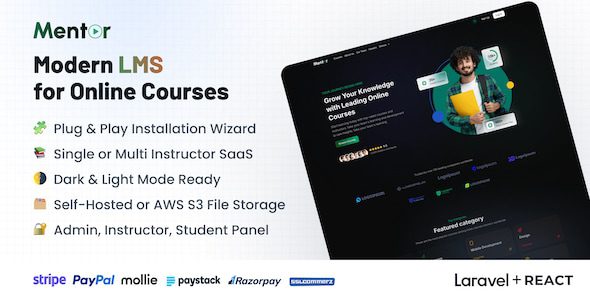 Mentor LMS v5.5.0 – 学习管理系统PHP源码下载