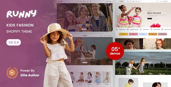 Runny 1.0 – 儿童时尚 Shopify 2.0 主题下载