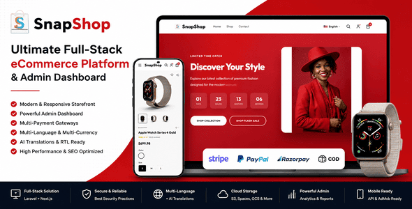 SnapShop v1.0.1 – 电商全栈平台PHP源码下载