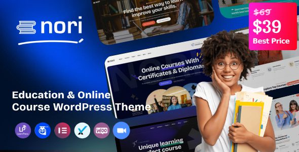 Nori v1.0.2 – 在线课程与教育类 WordPress 主题下载